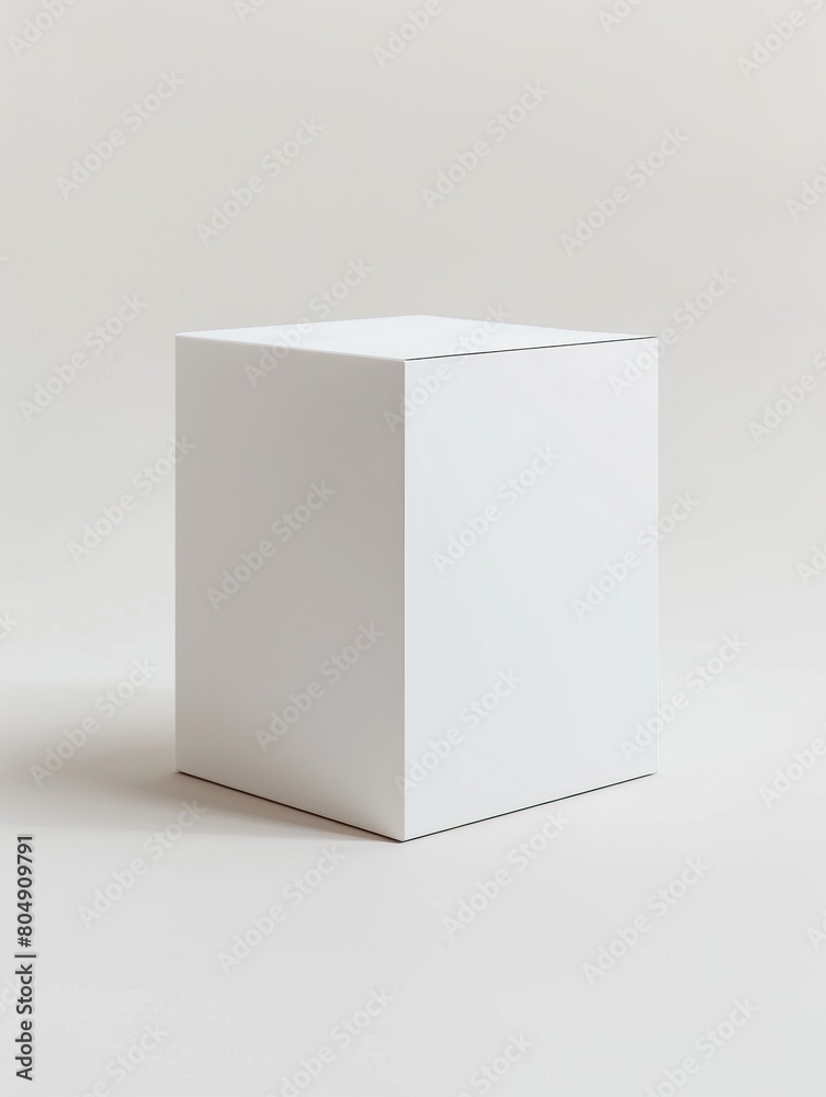 A white cube on a white background A white cube on a white background