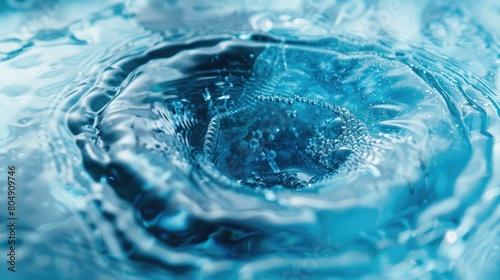 Whirlpool of blue water. photo