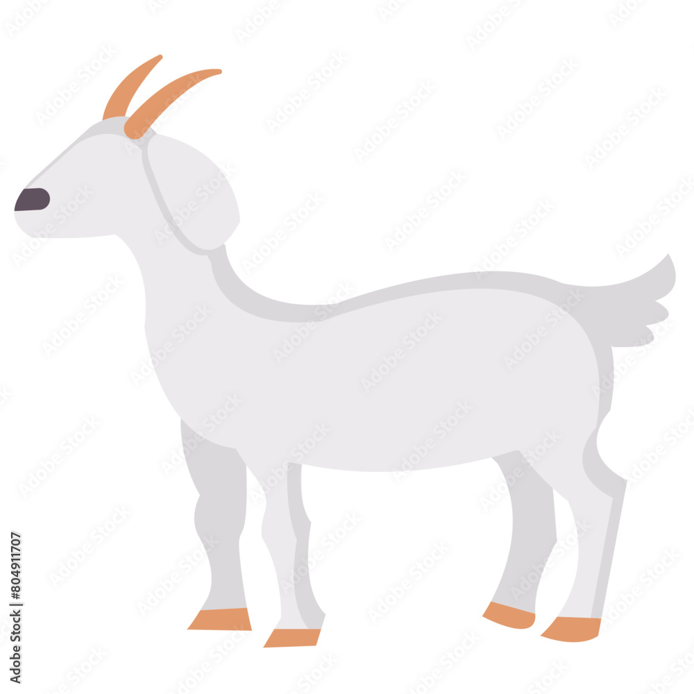 Obraz premium goat flat vector icon
