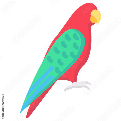 parrot flat vector icon