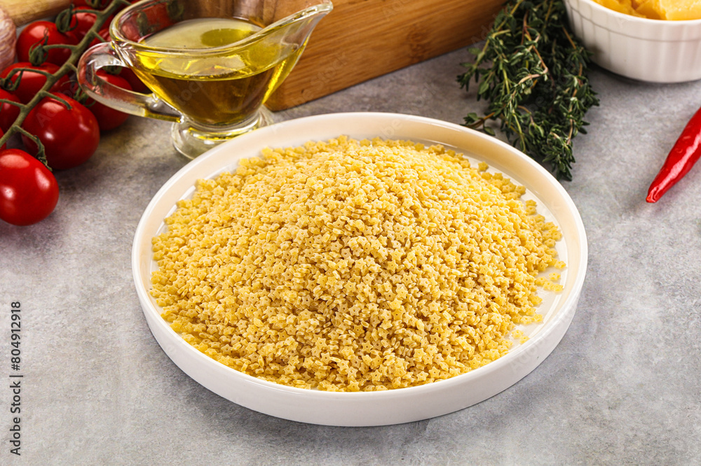 Italian cuisine - dry stelline pasta Italian cuisine - dry stelline pasta
