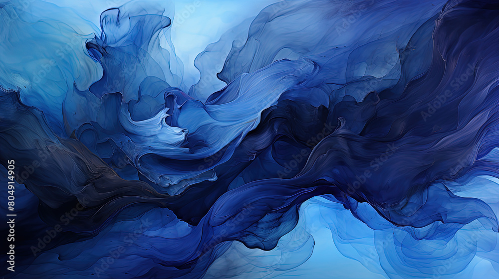Minimalistic Art of Indigo and Black Paint Brush Stroke Curvy Background Minimalistic Art of Indigo and Black Paint Brush Stroke Curvy Background