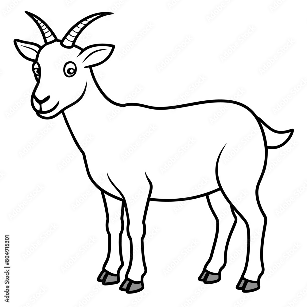 Fototapeta premium Goat Vector art illustration (18)