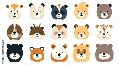 cute wild animals bear Polar bear grizzled bear pan