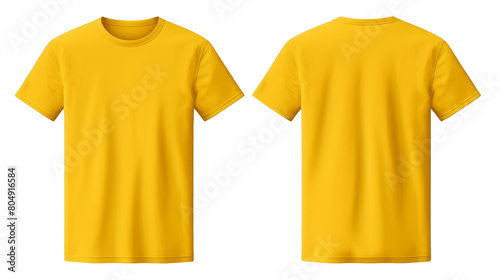 set of color view t-shirt isolated on white.