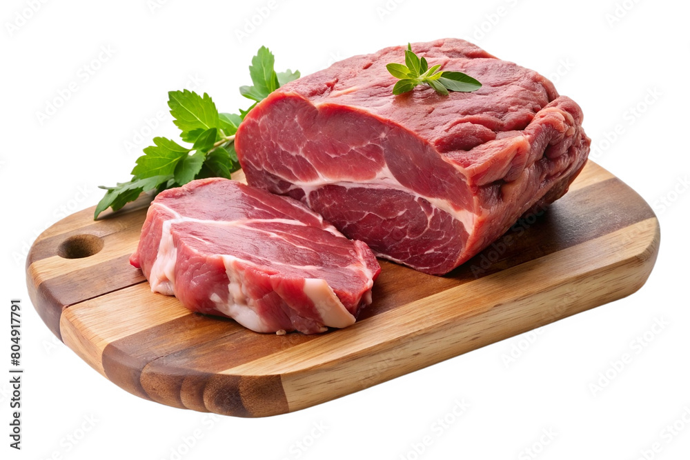 raw meat placed on a rustic wooden surface with a transparent background, highlighting the natural and organic qualities of the ingredients. raw meat placed on a rustic wooden surface with a transparent background, highlighting the natural and organic qualities of the ingredients.