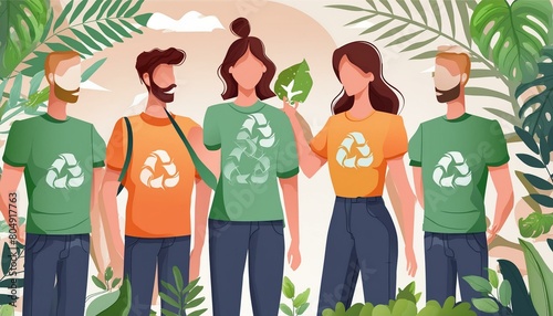 eco-conscious consumer choices, envisioning a greener and cleaner world through the adoption of eco-friendly t-shirts photo