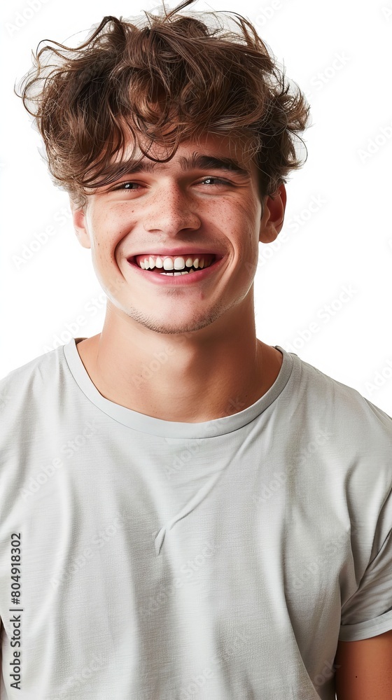 Close up portrait of a man isolated on white background Close up portrait of a man isolated on white background