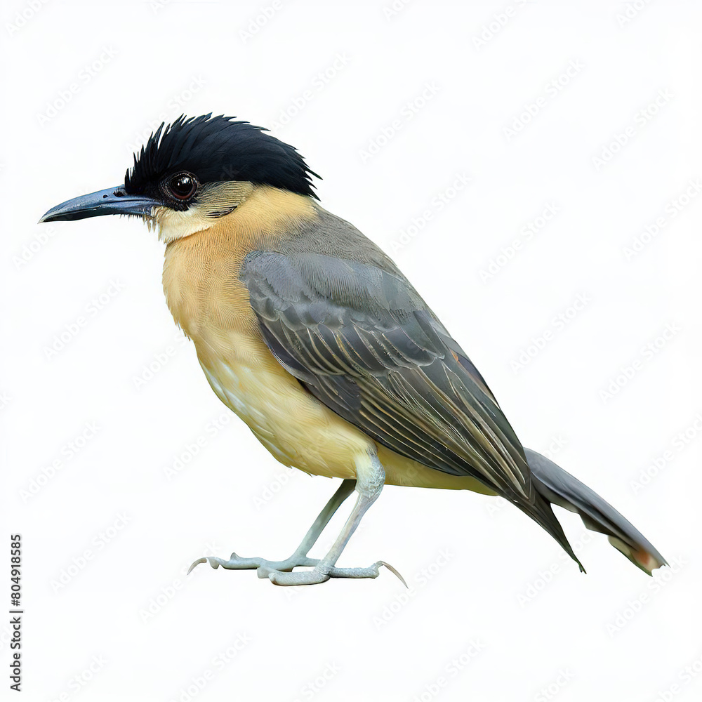 Fototapeta premium isolated colorful birds standing on a white background generated with generative AI technology 