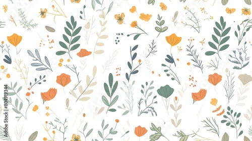 simple soft light floral leaf background wallpaper pattern