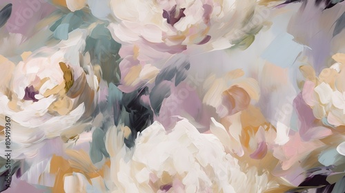 romantic roses watercolor soft light floral leaf background wallpaper pattern