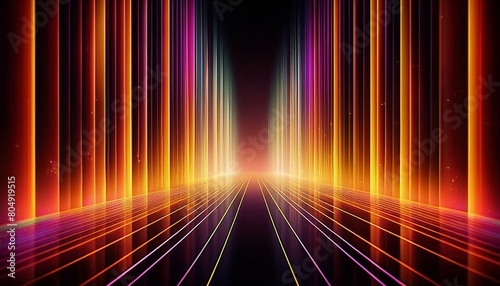 graphic, design, geometric, light, design, illustration, digital, wave,, Generative AI