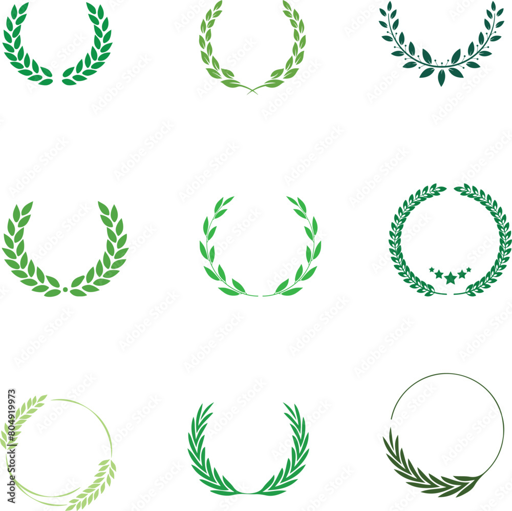 Obraz premium laurel wreath set