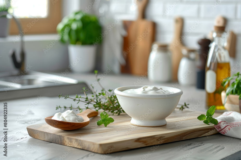 Culinary Preparations of Yogurt in Kitchen Culinary Preparations of Yogurt in Kitchen