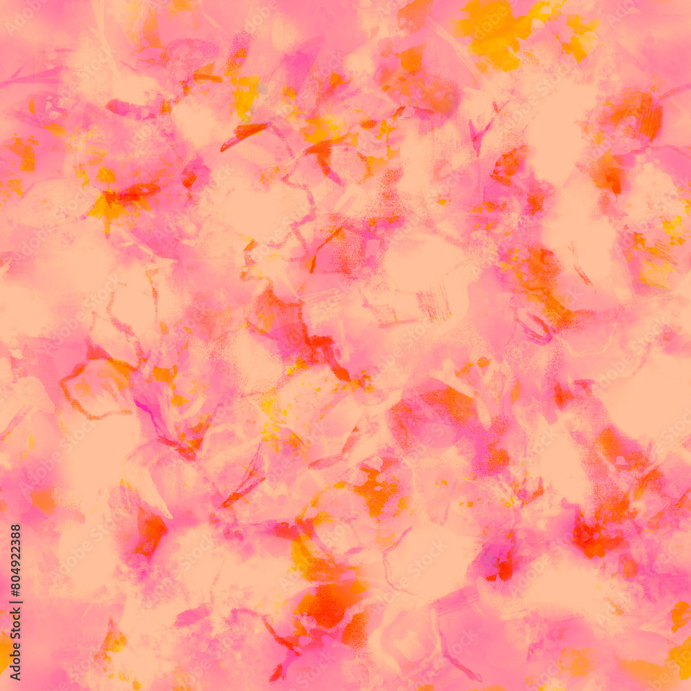 Spring floral blurred layered seamless pattern Delicate fresh transparent blooming flowers background Spring floral blurred layered seamless pattern Delicate fresh transparent blooming flowers background