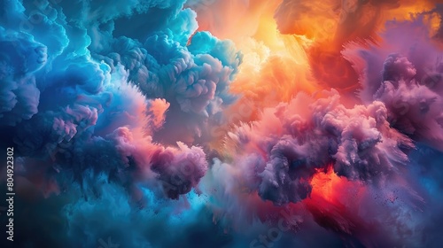 Artistic Dust Cloud  A Colorful Creative Burst