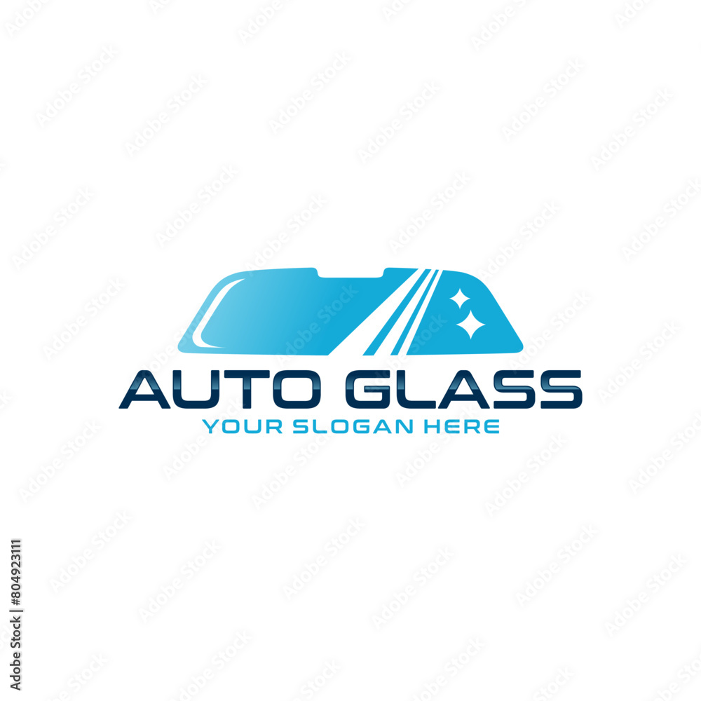auto glass logo design template. illustration auto glass logo design template. illustration