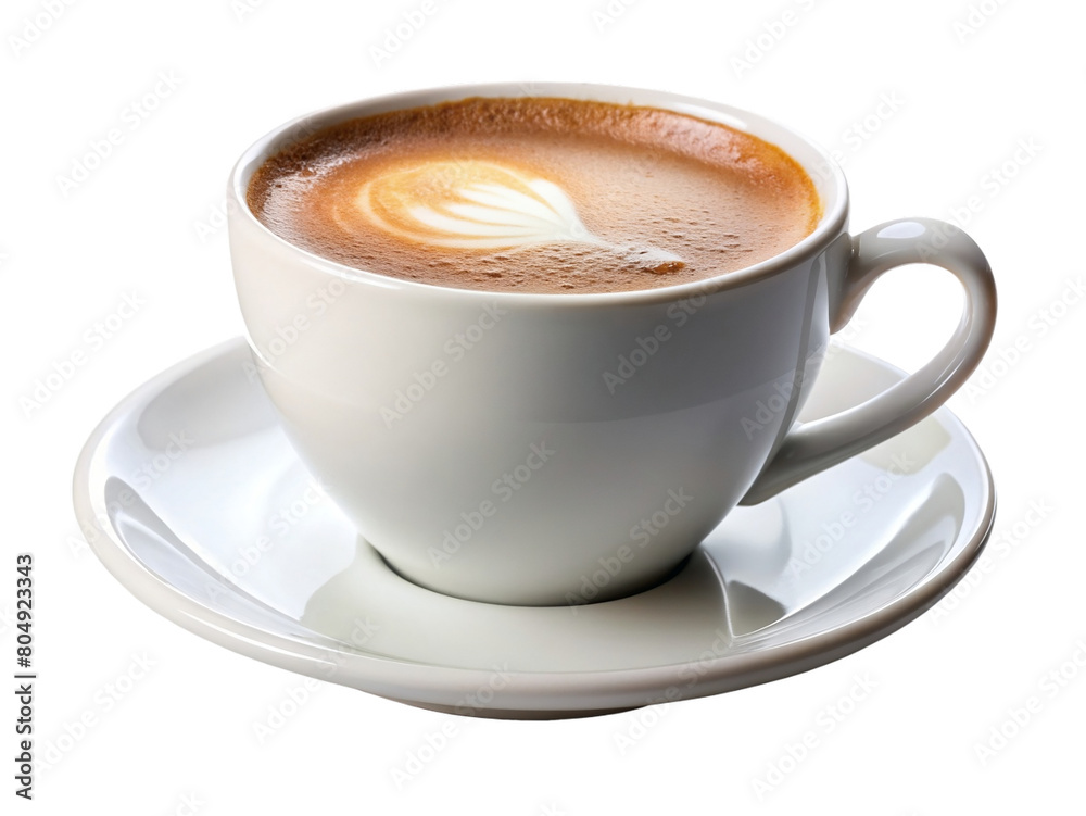 cup of coffee isolated on transparent background cutout