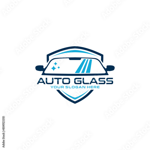 Automotive car window tint logo design. logo template for auto glass