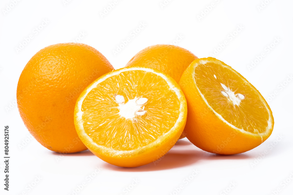Fresh orange fruit isolated on white background. Clipping path included. Fresh orange fruit isolated on white background. Clipping path included.