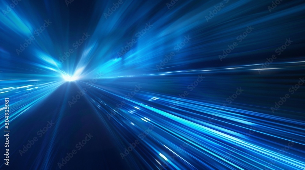 Abstract blue light speed background with rays of light and blurred effect for design, technology concept in the style of technology. Abstract blue light speed background with rays of light and blurred effect for design, technology concept in the style of technology.