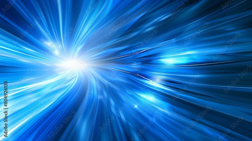 Abstract blue light speed background with rays of light and blurred effect for design, technology concept in the style of technology. Abstract blue light speed background with rays of light and blurred effect for design, technology concept in the style of technology.