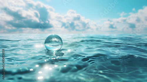 Ocean in a Drop  A Single Drop Encapsulating the Vast Ocean  Promoting Clean Seas