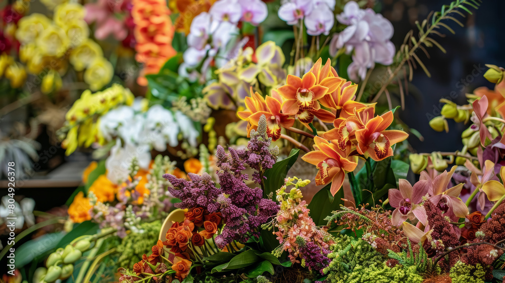 Obraz premium Vibrant Display of Exotic and Rare Flowers