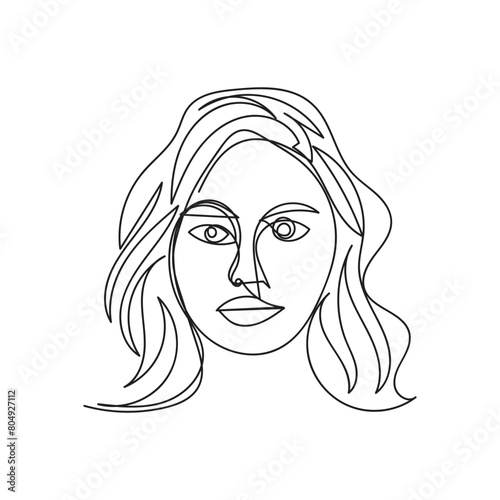 Female minimal design hand drawn one line style drawing  one line art continuous drawing 