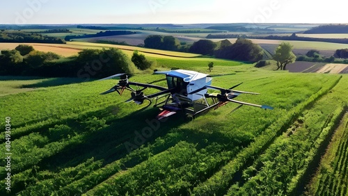 AI Generated Images of Fields of automation documenting ai Equipped huge Drones assisting farmers in field operations| Fields of tomorrow capturing the future of agriculture