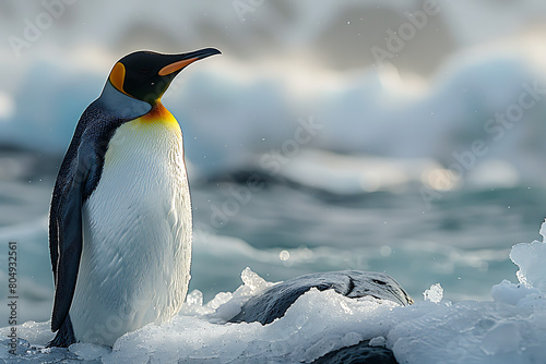 penguin on the rocks