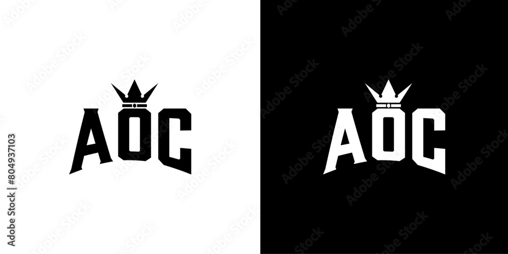AOC Letter Logo design vector template illustration