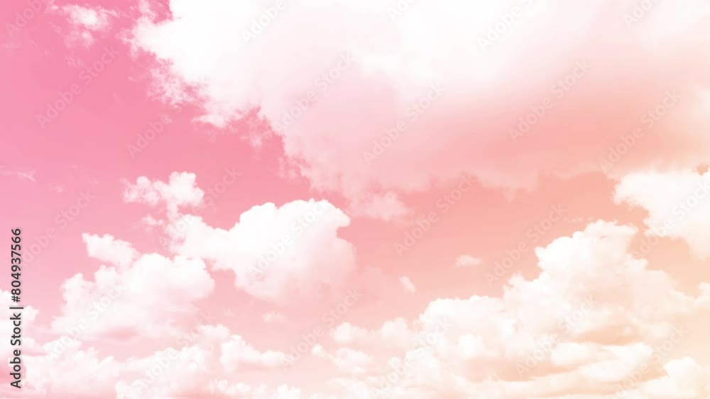 Pink sky with clouds, pink background, pastel sky background Pink sky with clouds, pink background, pastel sky background