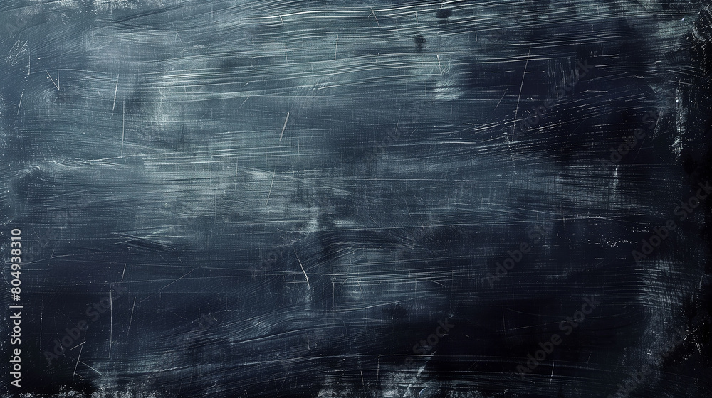 Blackboard with chalk. Dark textured background. Grunge style worn surface.