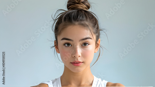 Elegant Ponytails for Western Gymnasts, Stylish Hairstyles on Beautiful Girls, Chic Looks for Lovely Gymnasts, Graceful Hairdos on Gorgeous Gymnastics Athletes