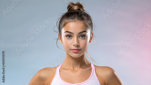 Elegant Ponytails for Western Gymnasts, Stylish Hairstyles on Beautiful Girls, Chic Looks for Lovely Gymnasts, Graceful Hairdos on Gorgeous Gymnastics Athletes