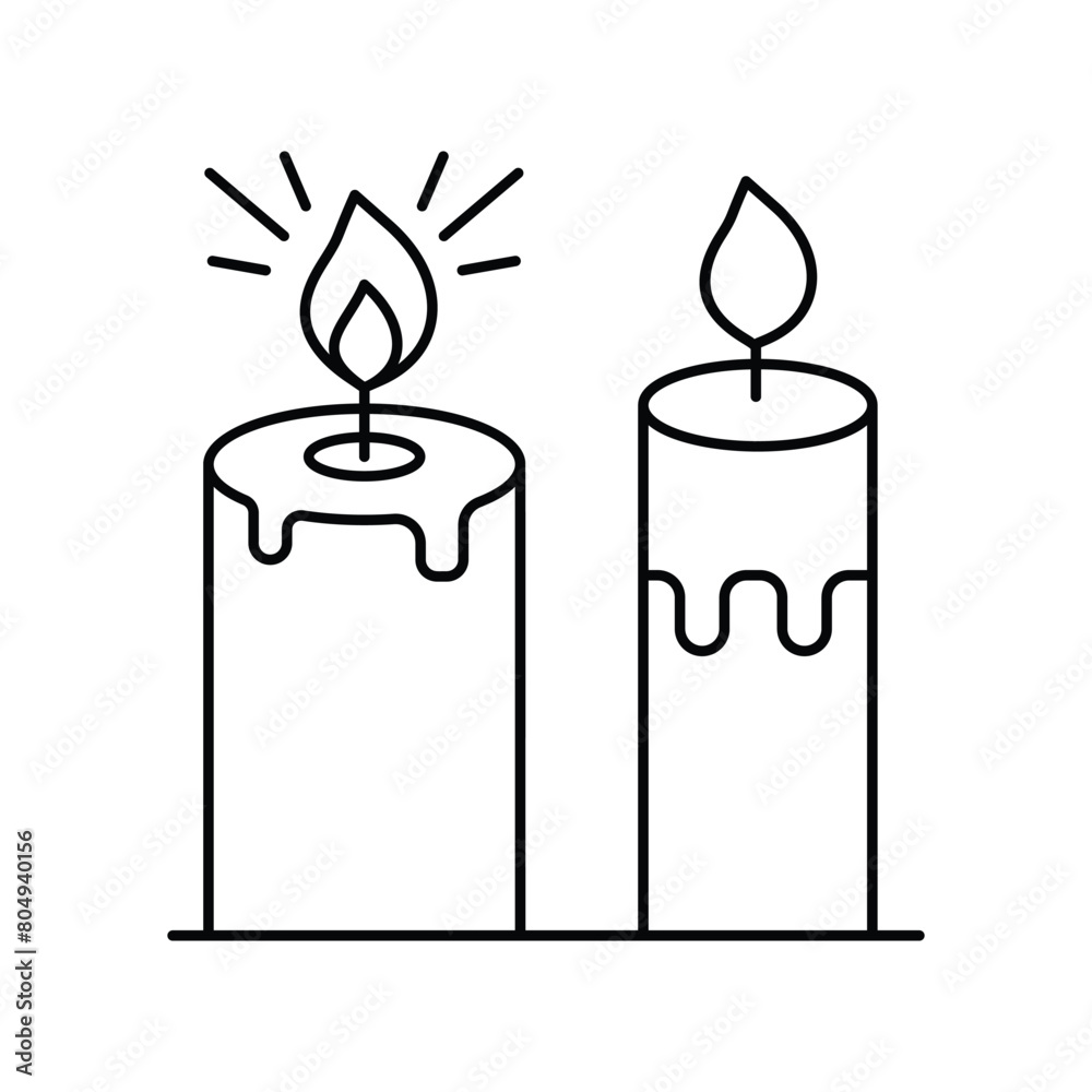 candles icon with white background vector stock illustration candles icon with white background vector stock illustration