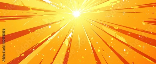 Abstract representation of sun rays emanating outward , Anime Background Images