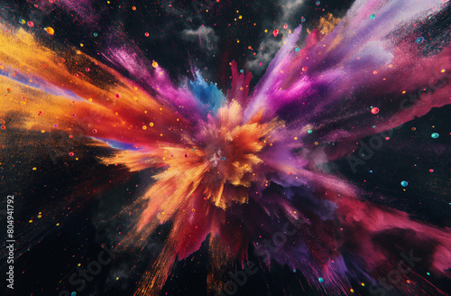 A paint colorful blast art