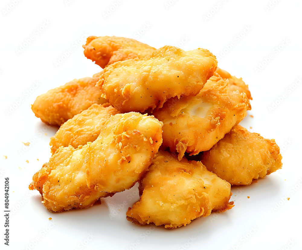 Chicken tenders on a transparent white background. Chicken tenders on a transparent white background.