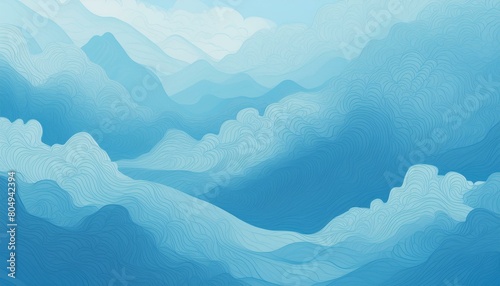 watercolor blue paint water wave background material