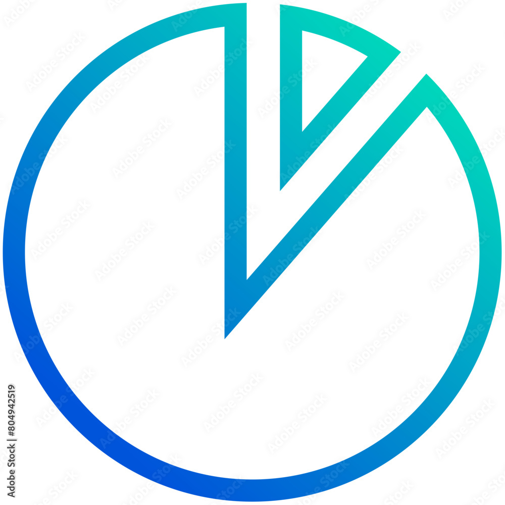 Pie Charts Blue Outline Icon Pack Pie Charts Blue Outline Icon Pack