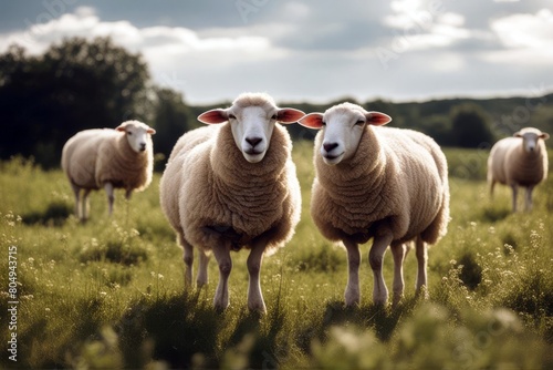 'field sheep sheeps nature grass farm agriculture animal pasture landscape herd meadow lamb sky cattle countryside grazing green farming cow rural wool flock'