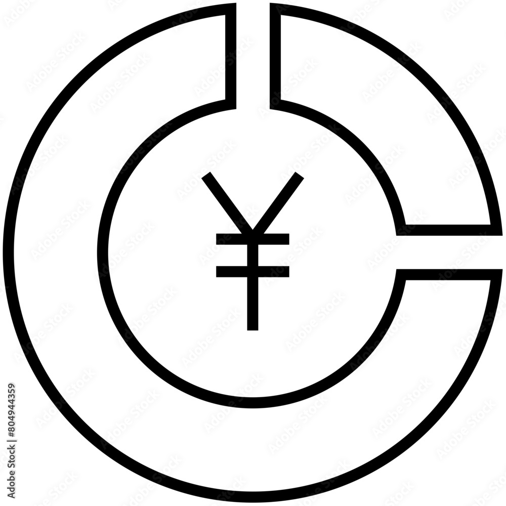 Fototapeta premium Pie Charts Outline Icon Pack