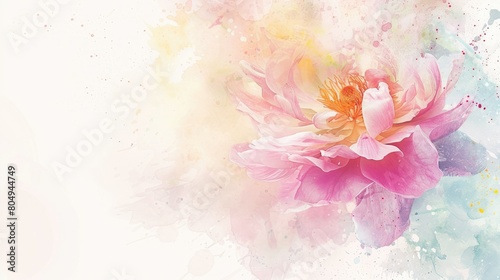 Elegant flower with watercolor style for background