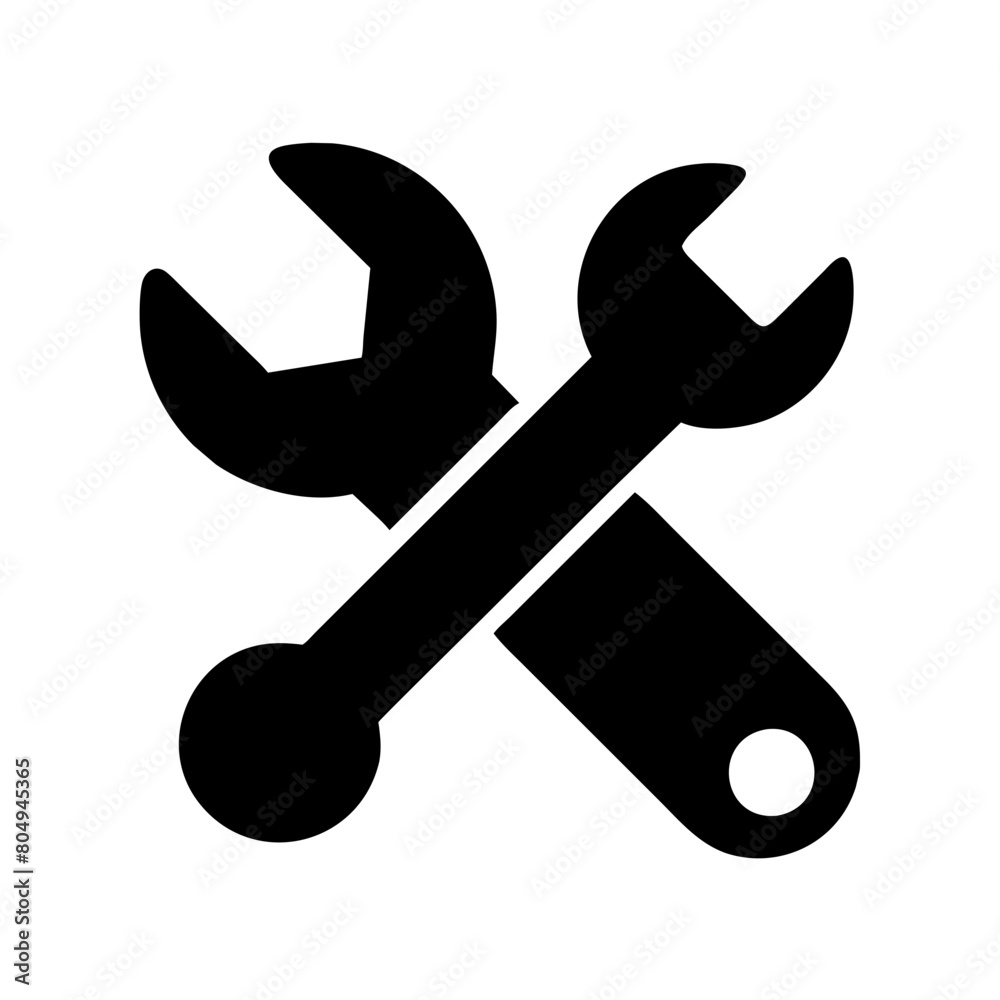 Wrench icon vector. repair icon. tools sign and symbol Wrench icon vector. repair icon. tools sign and symbol