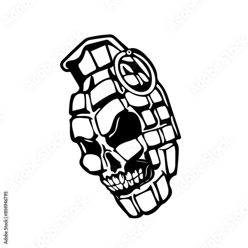 Skull Grenade Svg, Time Bomb Svg, Crazy Explosive Weapon War Svg, War Military, Explode Bomb, Danger Kill, Tattoo Logo Svg, PNG Clipart Vector Cricut Cut Cutting, Svg Files for Cricut
