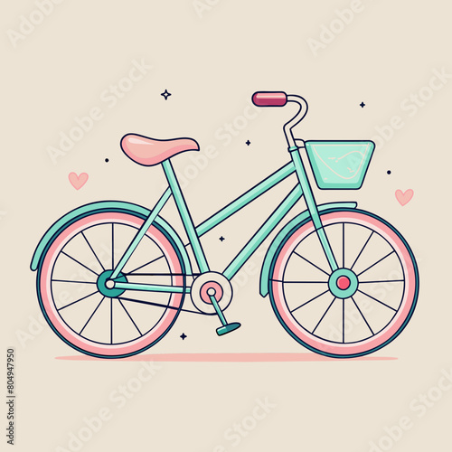 A man riding bike line pop art potrait logo colorful design with dark background. Isolated black background for t-shirt, poster, clothing, merch, apparel, badge