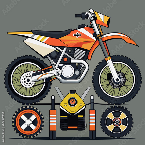 A man riding bike line pop art potrait logo colorful design with dark background. Isolated black background for t-shirt, poster, clothing, merch, apparel, badge
