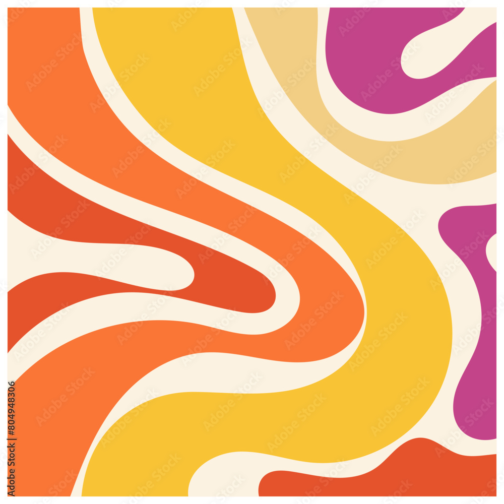 Obraz premium Retro Psychedelic Pattern